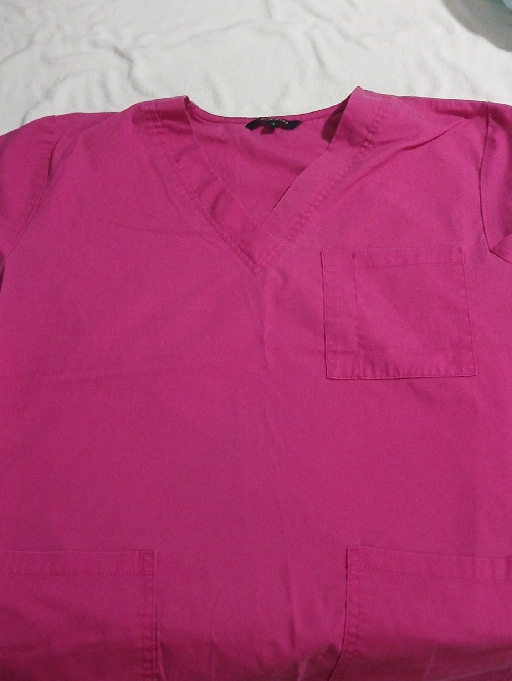 Just Love  Pink Scrub Top And Pants Set